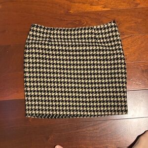 Anine Bing Houndstooth Mini Skirt - Black and Cream small